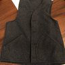Epaulet Vest - Heather Navy Melton Wool - size 38