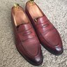 SOLD Edward Green Antique Burgundy Piccadilly Leather Loafers - Size 8UK / 8.5US D-Width