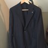 SOLD Eidos Napoli 'Tenero' Navy Hopsack Sportcoat - Size 42S (Fits like 40S)