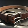 Equus brown bridle leather belt w/nickel buckle ~ size 34