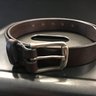 Wiley Brothers brown bridle leather belt w/brass buckle