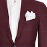 SOLD Sartoria Rossi Burgundy Cashmere Sport Coat with Blue Overcheck Size 36 US, 46 IT