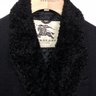 Burberry London 100% cashmere coat shearling collar 52 50