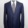 SOLD! NWT CARUSO Solid Navy Cashmere Wool Sharkskin Flannel Suit US44/EU54