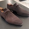 Corthay Arca stream size 8 UK dark brown suede with lasted trees