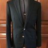 NWT Ralph Lauren Black Label Wool Gabardine Blazer Black 38R Made in Italy