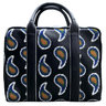 SOLD❗️PAUL SMITH Leather Folio Bag Paisley-Embroidered Briefcase Holdall Blue