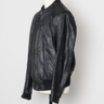 ARMANI JEANS XL BLACK LEATHER MOTORCYCLE SHORT JACKET