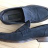 To Boot Adam Derrick  Blue Suede Loafers Size 8