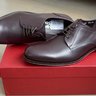 Ferragamo Brown Plain Toe Derby NIB -  11US