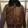 Sold! CHAPAL BROWN LEATHER USAAF AVIATOR JACKET, size M