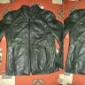 [SOLD] Sweden vintage mens green leather minimalist biker jacket coat M