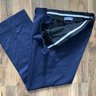 Tom James Custom Navy Blue Trousers Dress Pants 34x30 NWOT