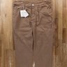 BRUNELLO CUCINELLI traditional fit dark beige cotton trousers - Size 34 US / 50 EU - NWT