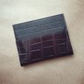 CARDHOLDER WALLET handmade of american alligator leather