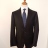 SOLD Solid charcoal grey Sartoria Partenopea suit in size 54R EU, Super 140's wool