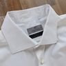 CANALI Exclusive solid white Egyptian cotton dress shirt - Size 44 / 17.5 - NWOT (missing button)