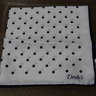 SOLD! NWT Drake's White/Navy Dot Silk Pocket Square