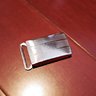 DROP - Pre-owned Sterling Silver Engine Turned Stripe Classic Belt Buckle USA Made