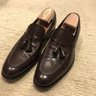 Salvatore Ferragamo Brown/Oxblood Tassel Loafers, 9.5D, Mint Condition