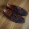 * SOLD * J.M. Weston Demi Chasse Brown Suede UK 9.5 D US 10-10.5 D