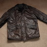 SOLD: Pal Zileri Dark Brown Leather Coat - 40R (Eu50), lined, Made in Italy