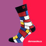 ART SOCKS * MONDRIAN MANIA MORNING