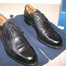 Hackett by Carmina Black Leather Derby Shoes UK 11