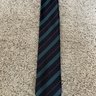 SOLD NWOT Drake’s London Green Navy Striped Silk Tie - 3.25” Width