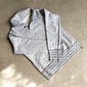 Wings + Horns Shawl Collar Fleece Sweatshirt in Marled Grey - S