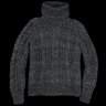 * SOLD * Chamula Handknit Turtleneck in Gray fits Size Large (Tagged XL), BNWT