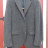 SOLD! Polo "Blue Label" Tweed Jacket in Charcoal Glen Plaid. Made in Italy! c.44.