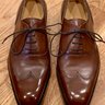 VASS Austerity Wing Balmoral in Dark Brown Calfskin - U-last, size 8.5 UK