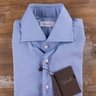 $425 CIFONELLI solid blue dress shirt - Size 42 / 16.5 - NWT