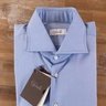 $425 CIFONELLI solid blue dress shirt - Size 43 / 17 - NWT