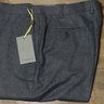 SOLD NWT Canali Charcoal Grey Wool Flannel Flat Front Trousers 56 EU 38 US $395