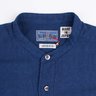 * SOLD * Blue Blue Japan Cotton Dobby Indigo Band Collar Shirt size XL (4), BNWT