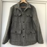 Epaulet Oxford Grey Melton Wool Fatigue Jacket 42 New