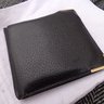 SOLD! Calf leather wallet with gold corner protectors by SMYTHSON OF Bond Street, London.