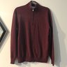 NWT BRUNELLO CUCINELLI QUARTER ZIP 100% CASHMERE RED SWEATER MADE IN ITALY