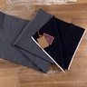 GALLO gray and navy blue two-sided wool silk cashmere mix scarf - NWT
