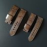 HANDSTITCHED alligator watch straps, 24/22 & 22/20