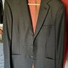 BRIONI SUPER 180 CHARCOAL SUIT 3 BUTTONS SINGLE PLEATED TROUSERS 44R