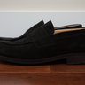 SOLD | Heschung Dark Brown Suede Penny Loafers