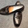 New Alden 6845 Black Shell Cordovan LHS Loafers Size 9D