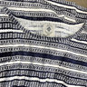 SOLD 18 East Mhong Hand Block Printed Pocket Tee White & Navy Size Large