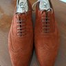 SOLD John Lobb Copper Suede Cavendish Wingtips, 3 piece trees, 9E/10D