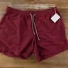 BRUNELLO CUCINELLI burgundy swim shorts - Size 34 US / 50 EU - NWT