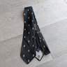 SOLD: RL RUGBY Black Skull Motif Silk Tie