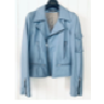 AUCTION Raf Simons Leather Moto Jacket baby sky light blue Size 38 (EUR 48)